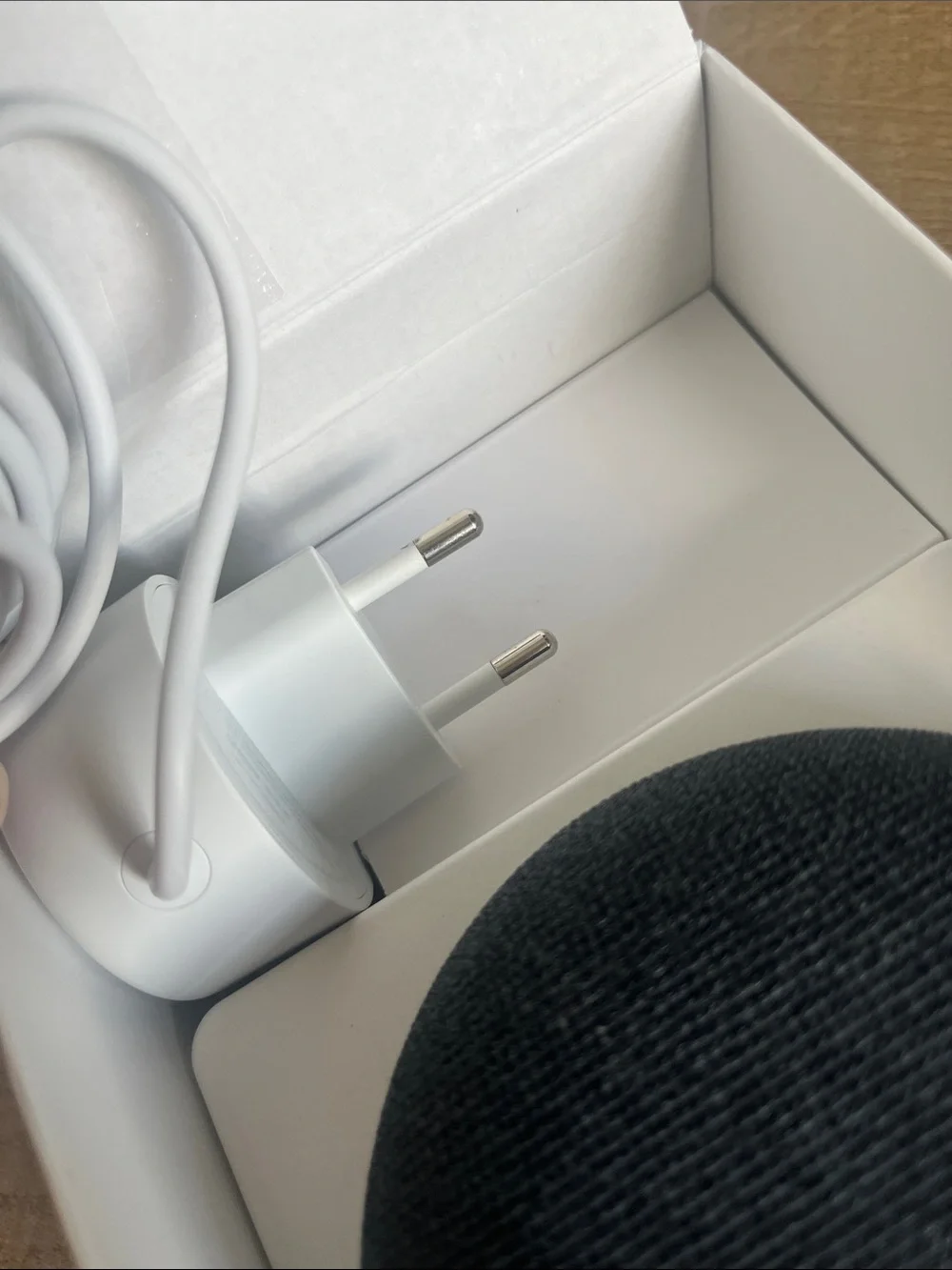 Google Nest Mini — Second Generation Smart Speaker Euro Plug w Adapter Tech